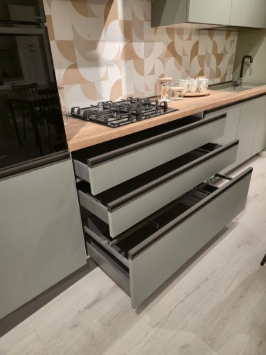 Complete keuken Ar-Tre Sky 410x60 cm groen 8495 euro AR 3043 - Lades soft-close