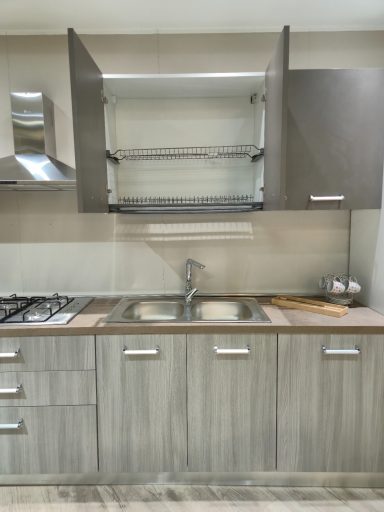 Bovenkasten open deuren detail Ar-Tre Idea links 360x60 grafiet en grijze iep 3995 euro AR 4591