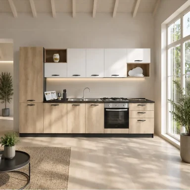 Complete modulaire keuken Mira Love 390 cm inclusief apparatuur 
