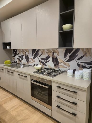 Complete keuken Ar-Tre Sky 360x60  grijs met Hotpoint Ariston oven en gasfornuis