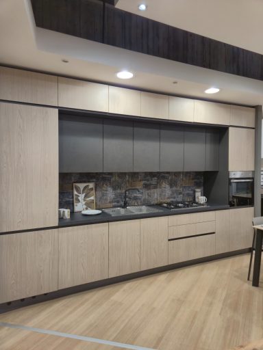 Complete keuken Sky AR 1957 390x60 eik grafiet - zijaanzicht links